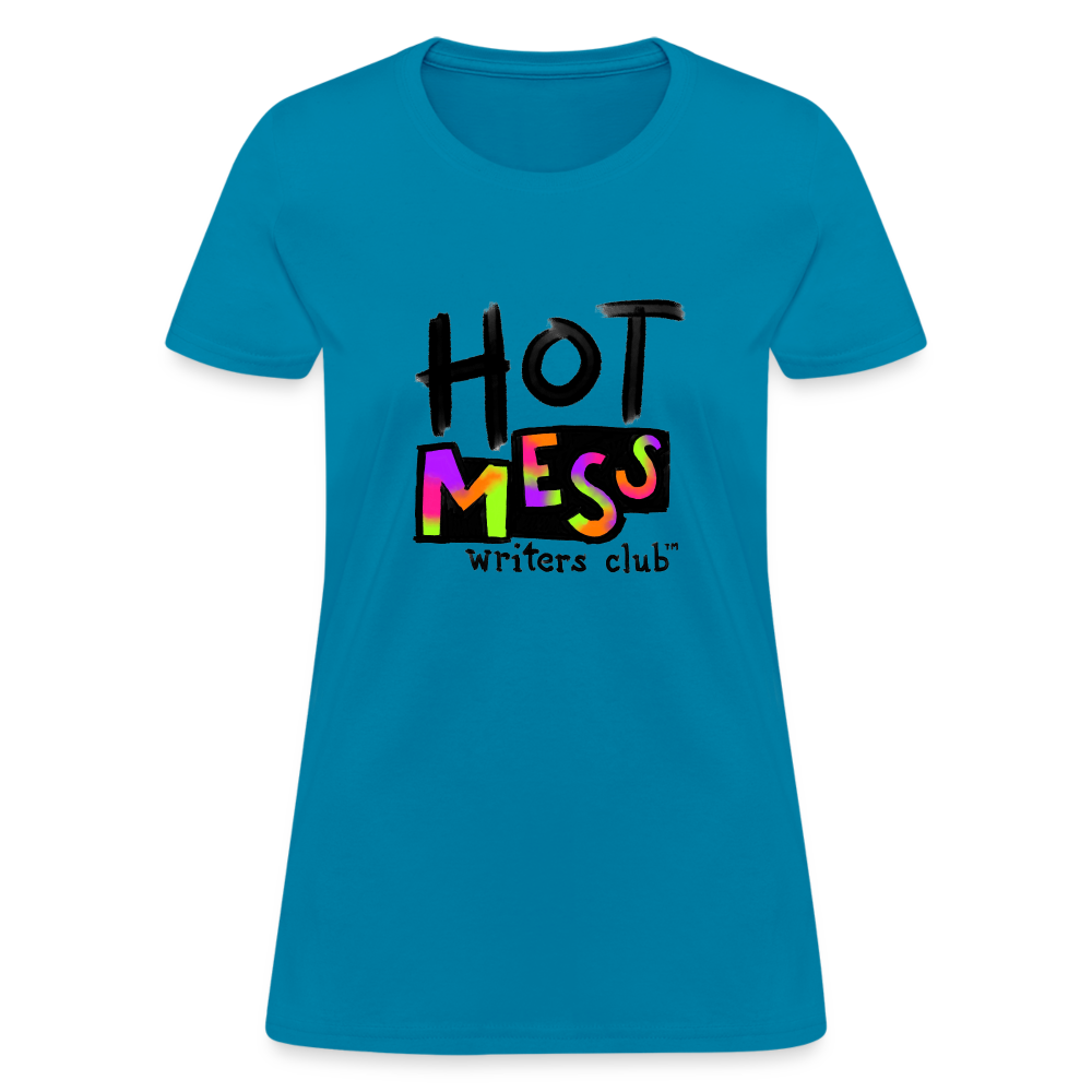 Hot Mess Writer's Logo Large - turquoise