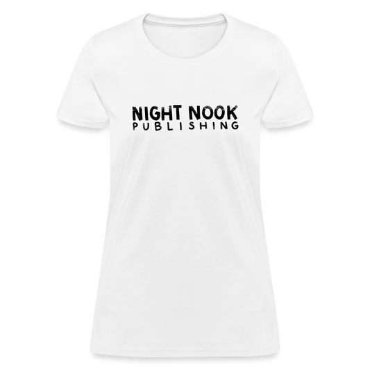 Women's T-Shirt with Night Nook Publishing - white