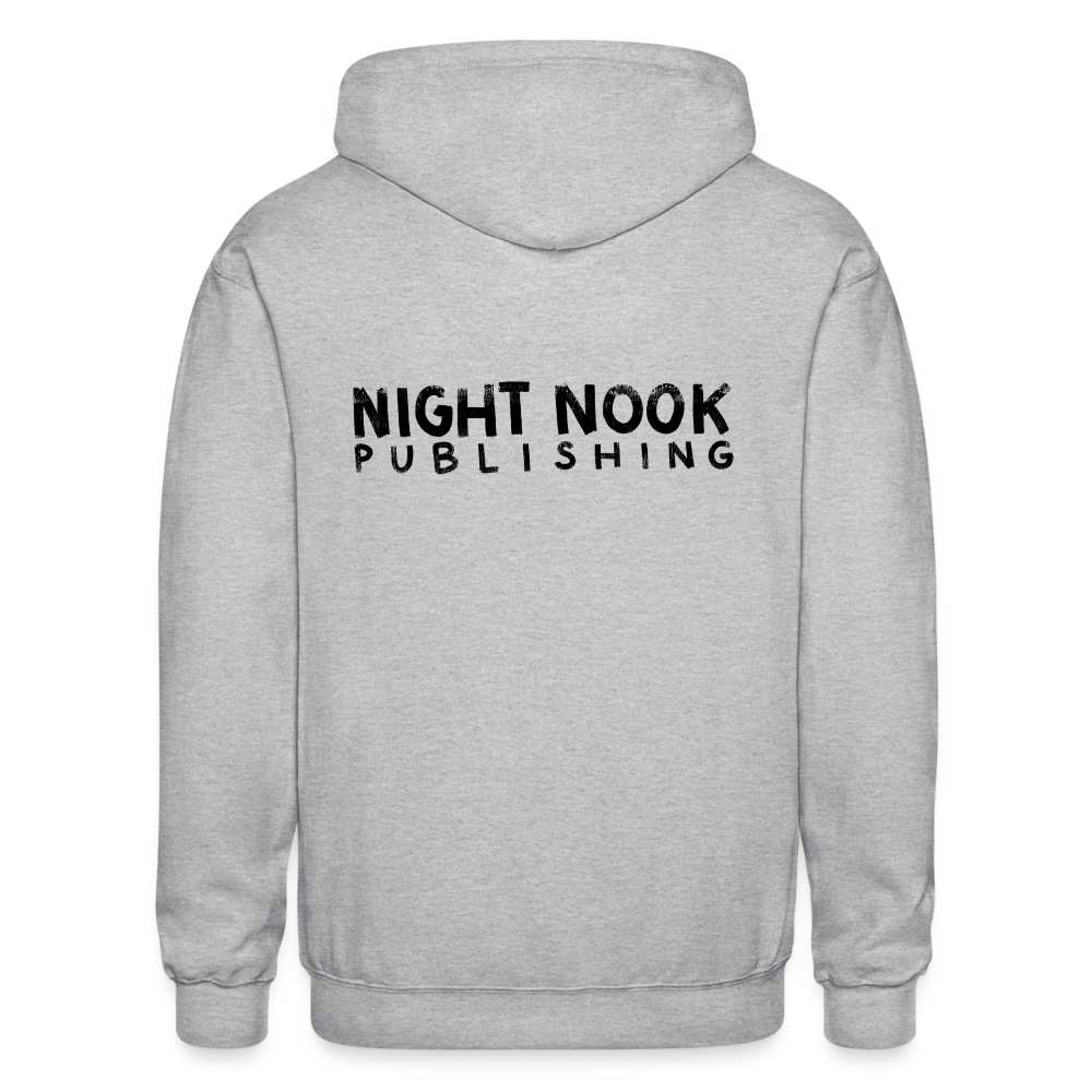 Gildan Heavy Blend Adult Zip Hoodie with Night Nook Publishing - heather gray